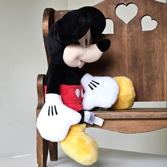 Disney Mickey Mouse Soft Plush Toy 18'' Black Red Yellow Stuffed Animal - Picture 4 of 15